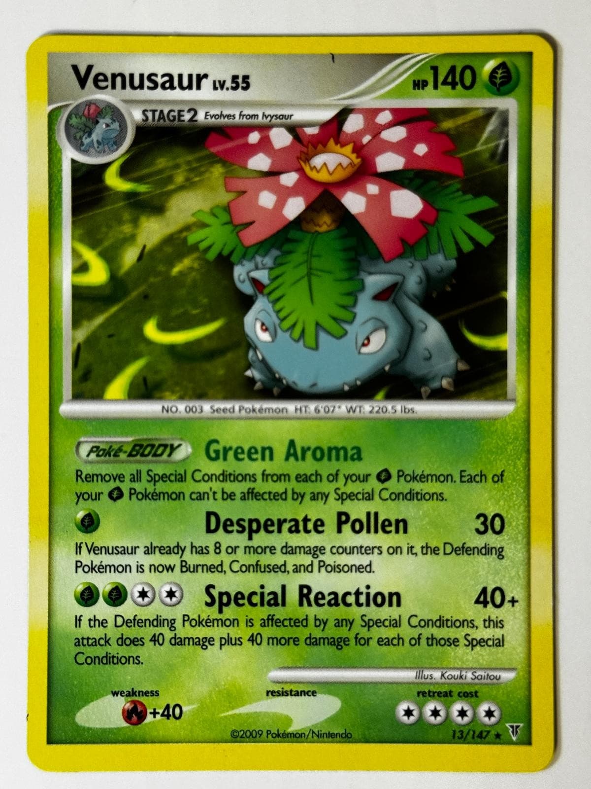 Venusaur (DPPt Supreme Victors) 13/147 Rare Deck Exclusives Pokemon Near Mint