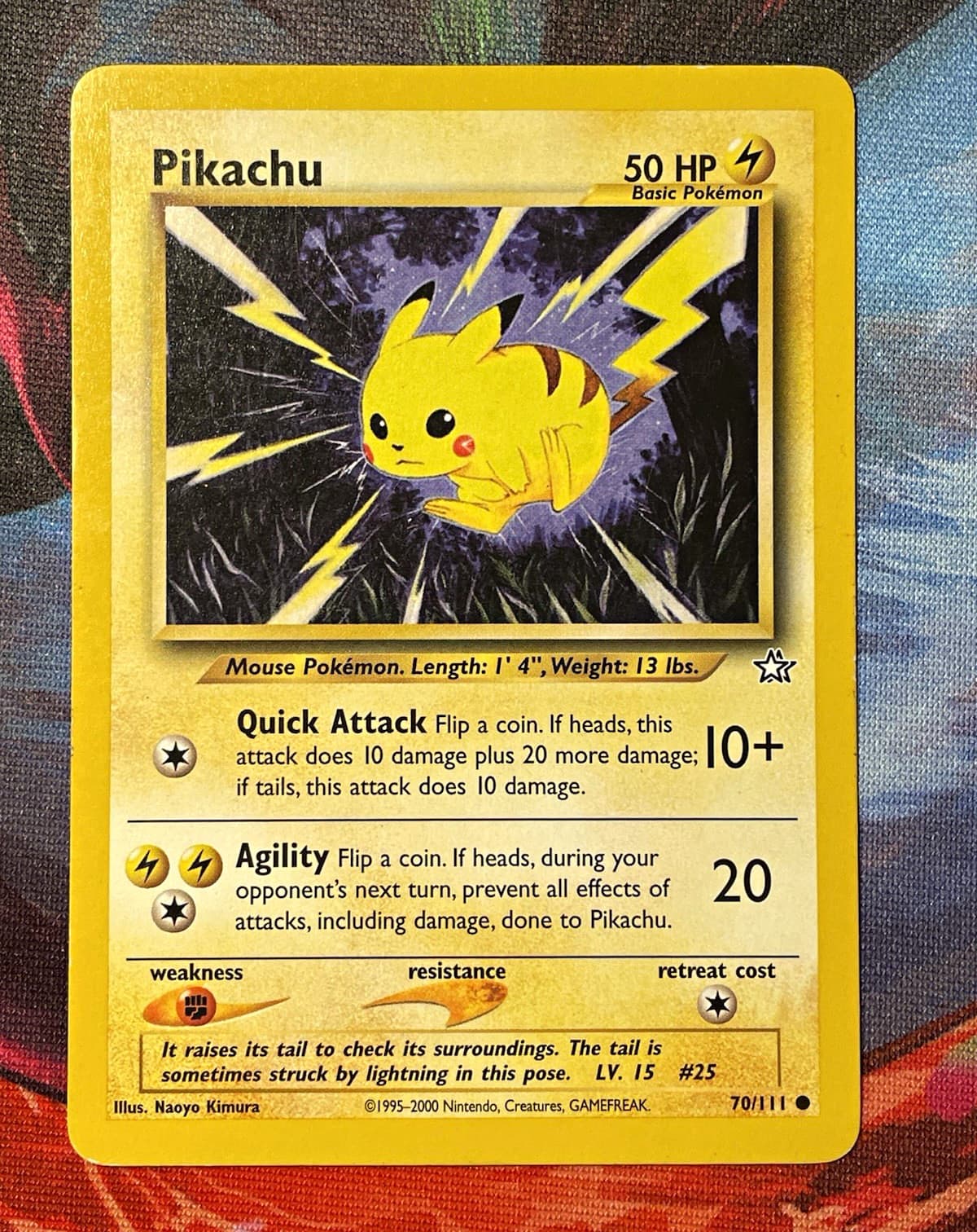 Wizards Pokemon TCG Neo Genesis Pikachu 70/111 Common Reg Unl Eng 2000