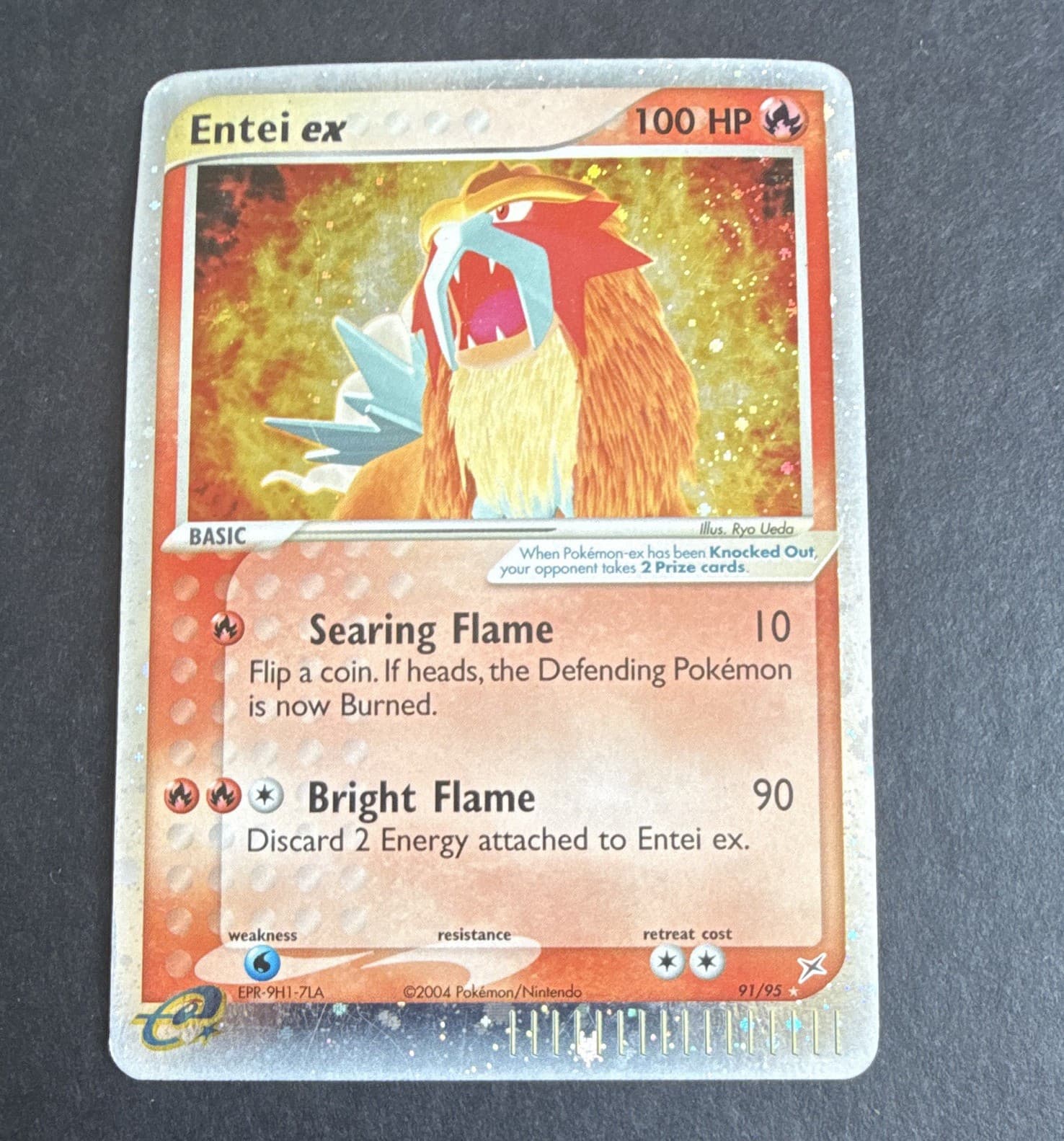 Entei ex 91/95 LP-MP Holo Rare EX Team Magma vs Team Aqua Pokemon Card