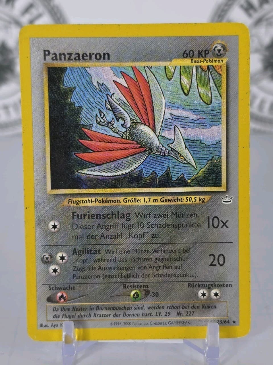 Skarmory Panzaeron 23/64 German Pokémon Neo Revelation