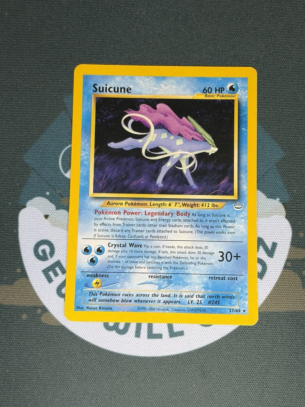 Pokemon TCG Suicune 27/64 Neo Revelation WotC 2001 Vintage MP