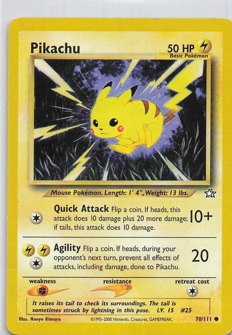 Pikachu Unlimited Common Neo Genesis 070/111 HP