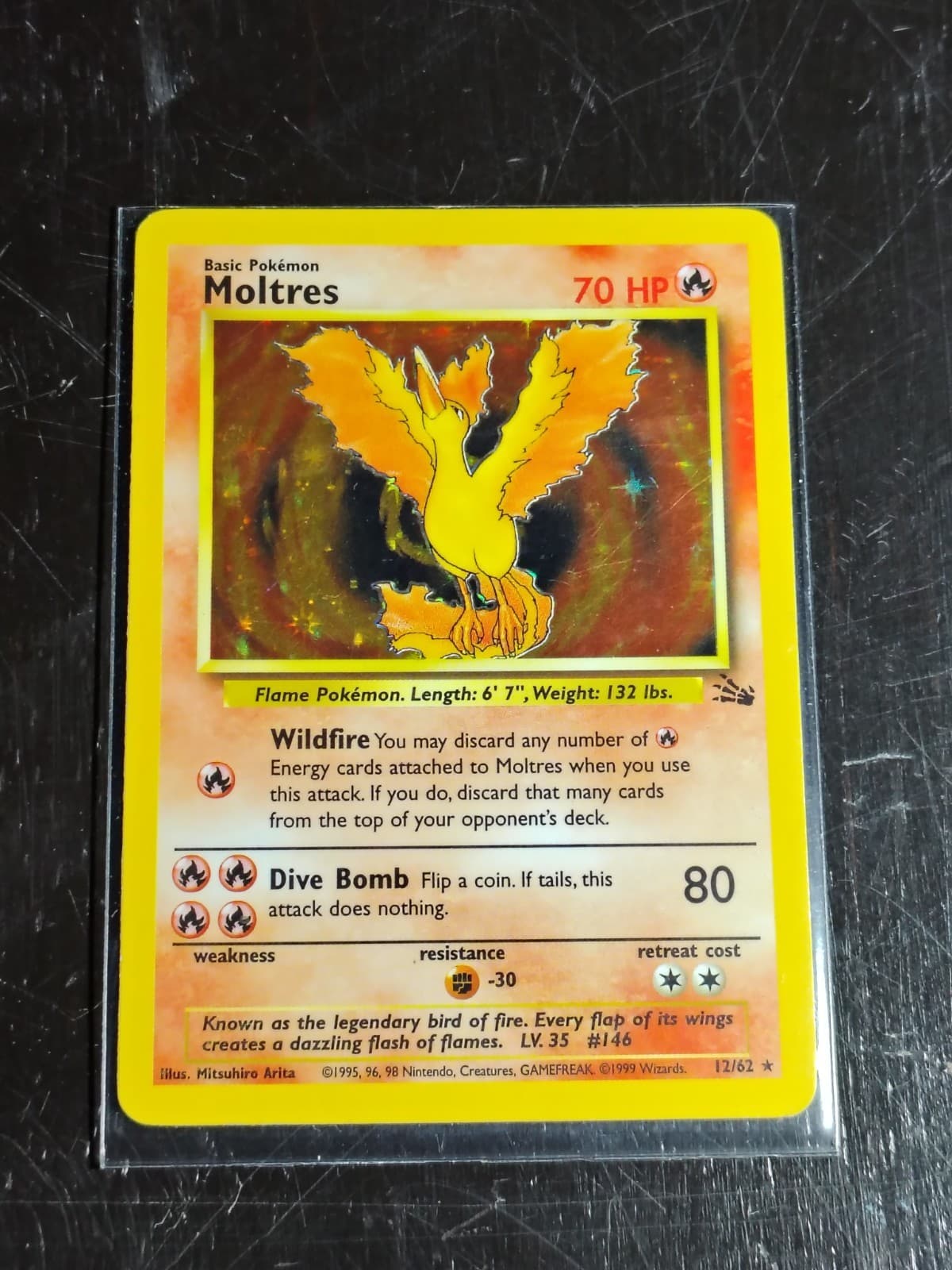 Moltres 12/62 Fossil Holo