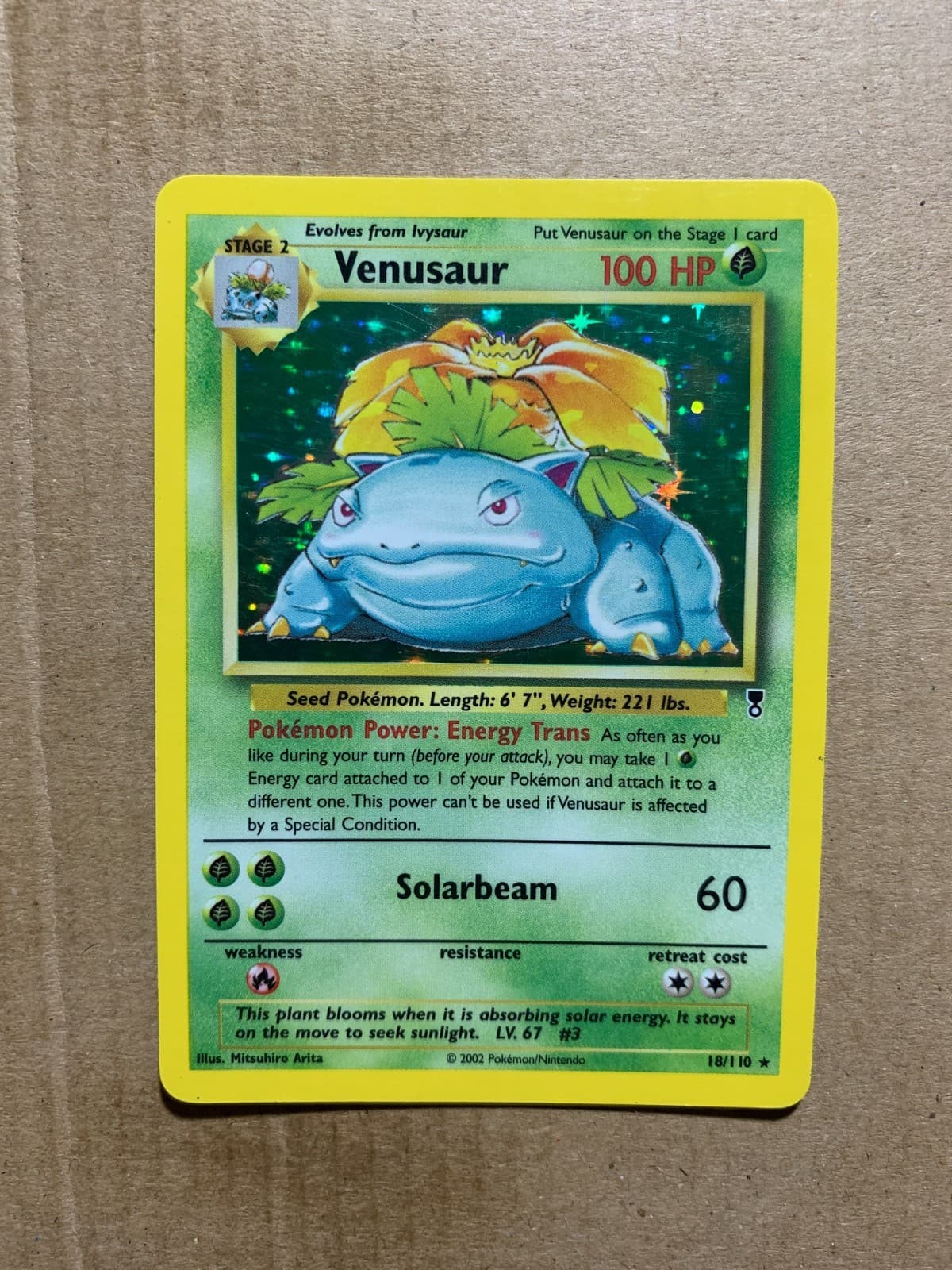 Venusaur 18/110 Legendary Collection - Holo Pokemon Card - EXCELLENT