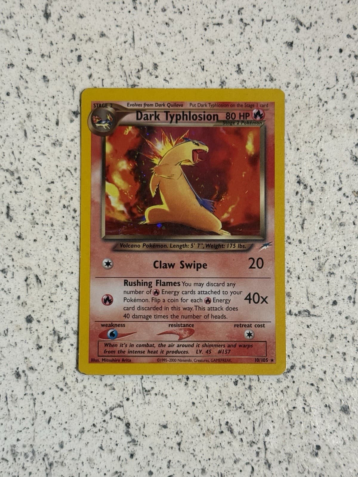 Pokemon TCG English Dark Typhlosion 10/105 Unlimited Holo Neo Destiny Rare MP!