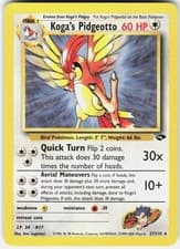 Pokemon Koga's Pidgeotto 27/132 Rare Gym Challenge Pokemon Unlimited Near Mint