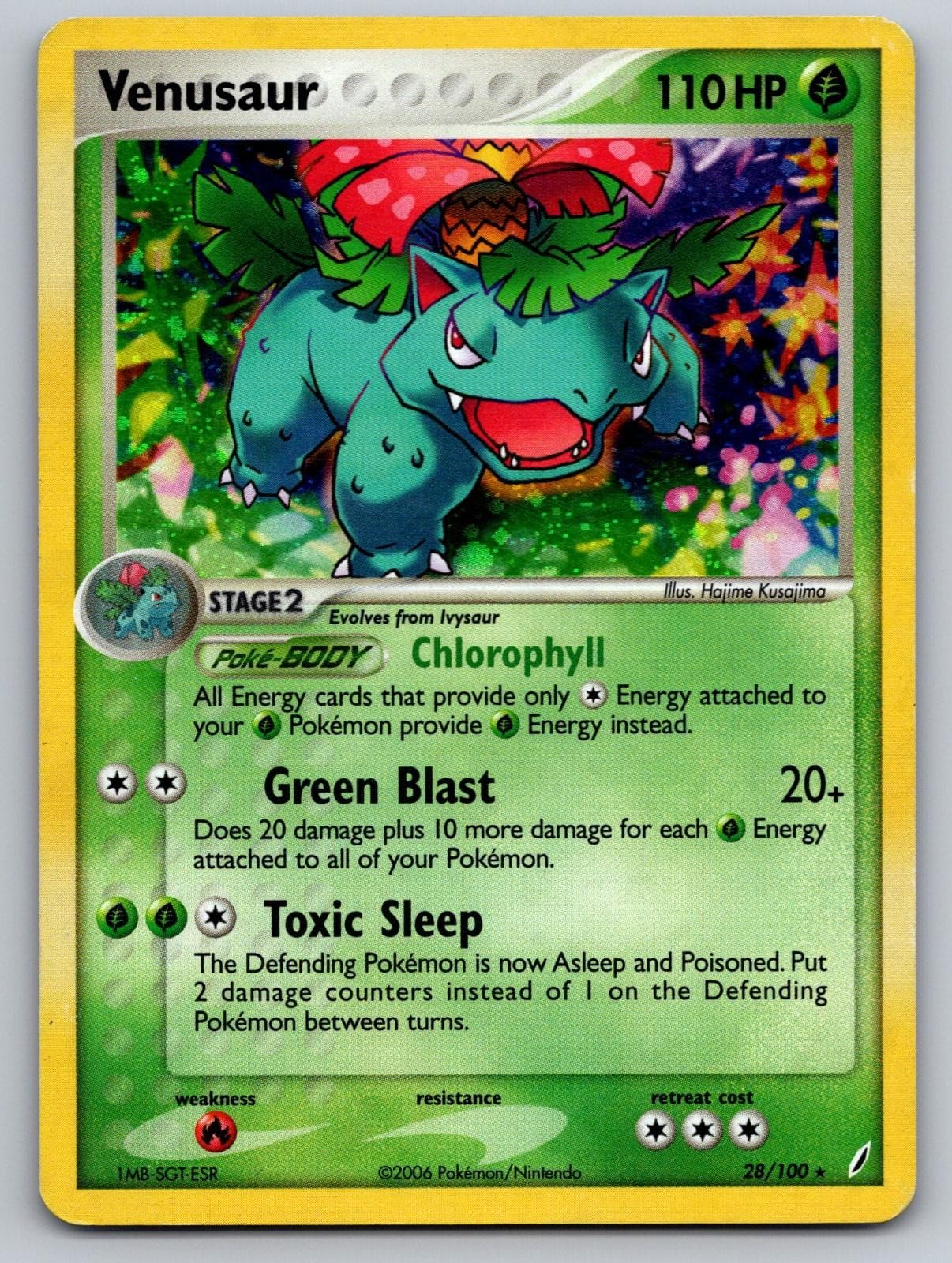 Venusaur (EX Crystal Guardians) 28/100 Holo Rare Deck Exclusives Pokemon MP