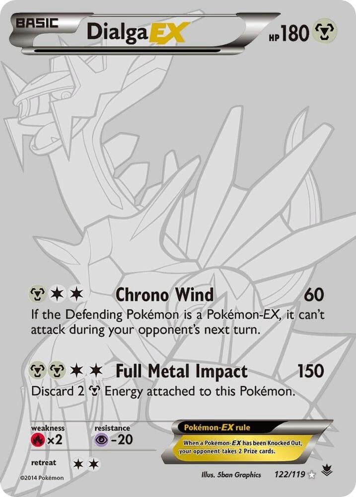 Dialga EX (122 Secret Rare) 122/119 XY - Phantom Forces Holo