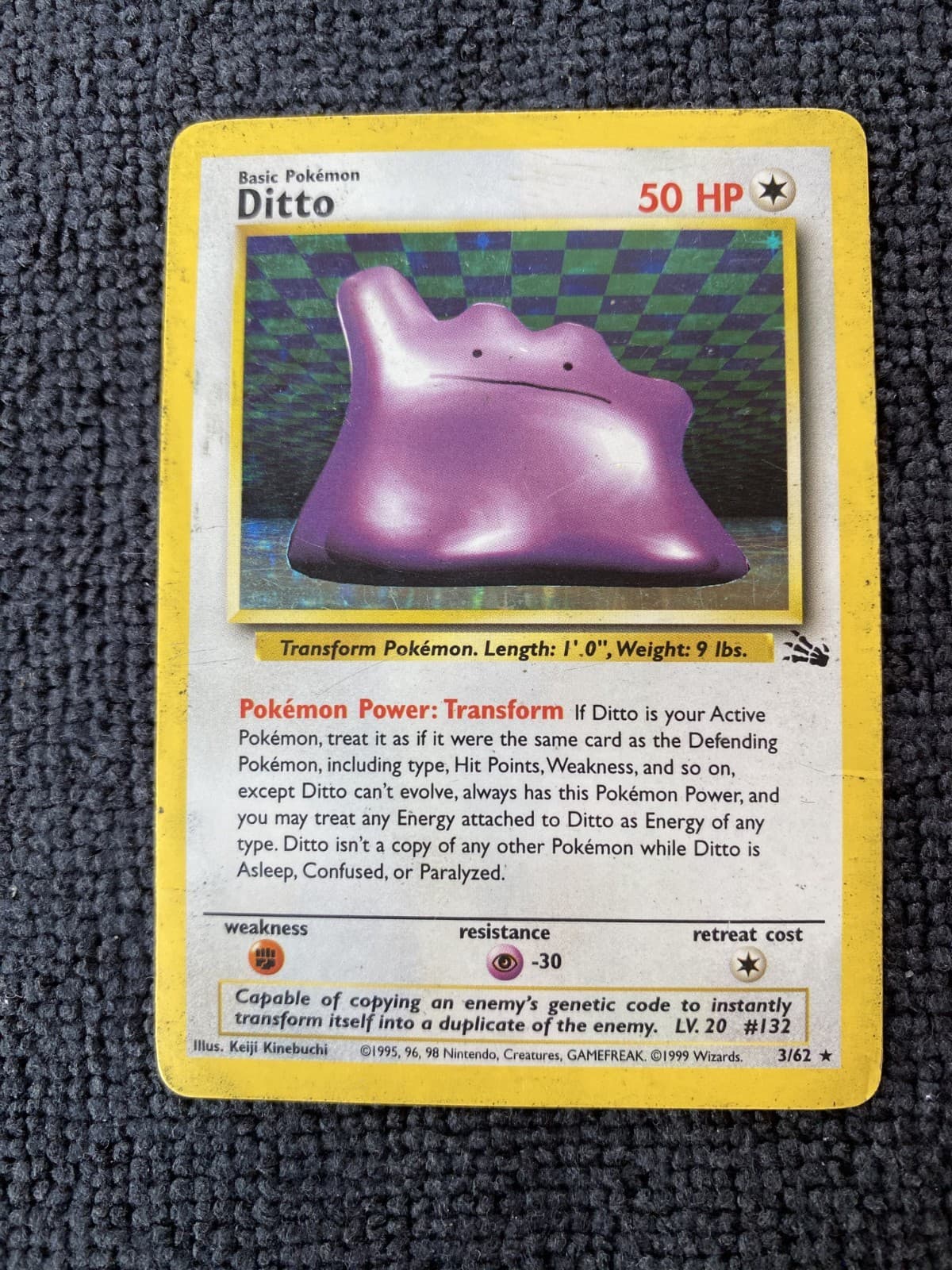 Ditto 3/62 Fossil Holo