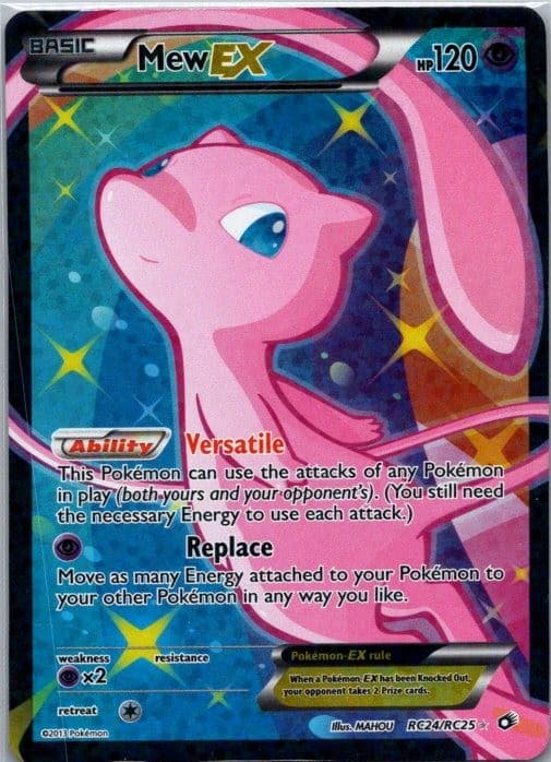 Mew EX (Full Art) Legendary Treasures: Radiant Collection RC24/RC25 LP Holo