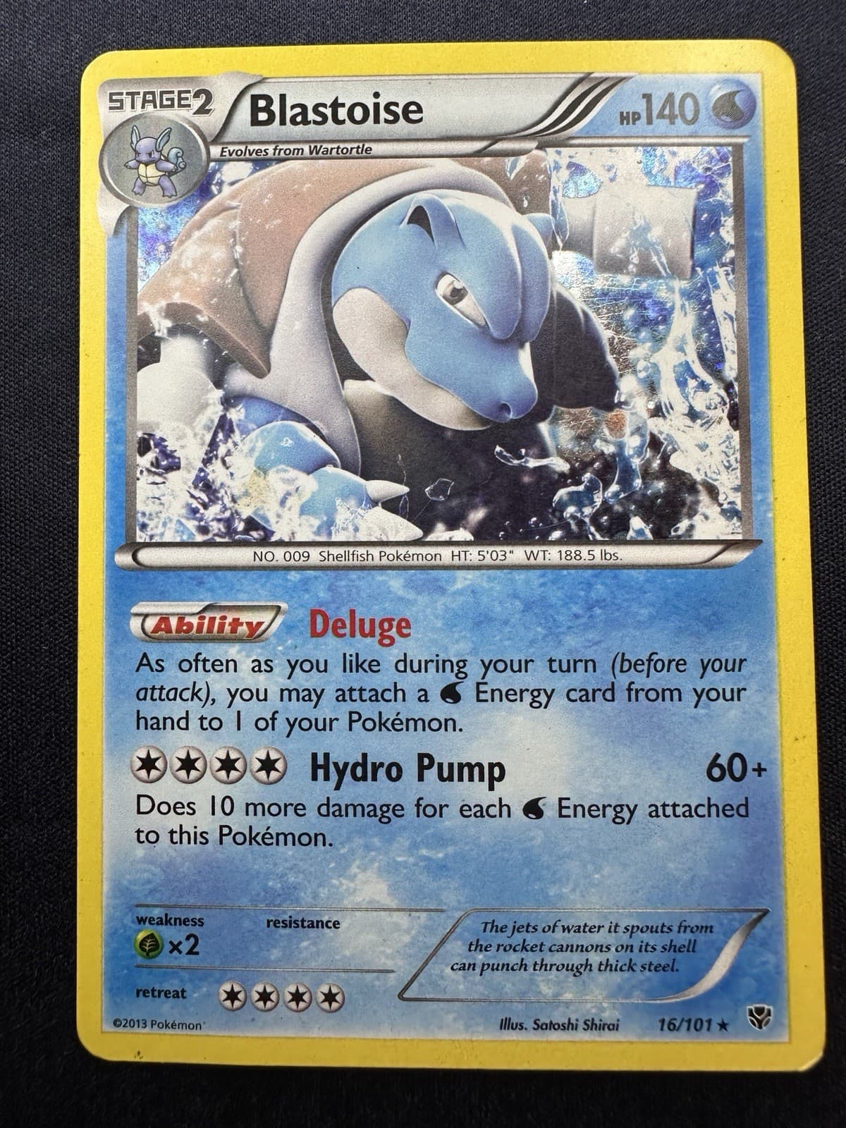 Blastoise 16/101 Holo Pokemon Card Plasma Blast MP FREE SHIPPING