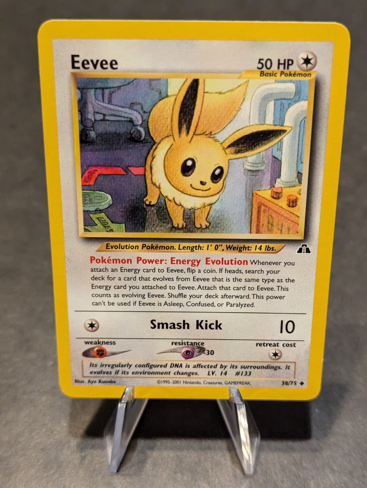Eevee 38/75 Pokemon TCG Neo Discovery Unlimited Regular Uncommon Card WOTC NM