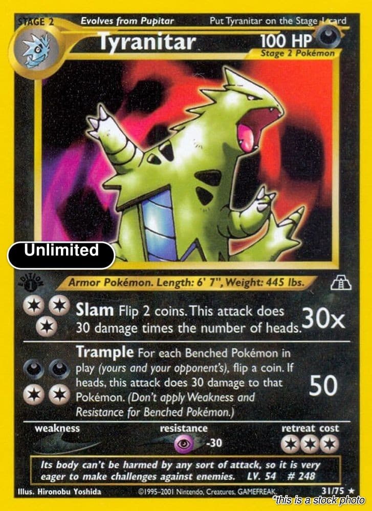 Tyranitar (31) 31/75 Neo Discovery LP Unlimited