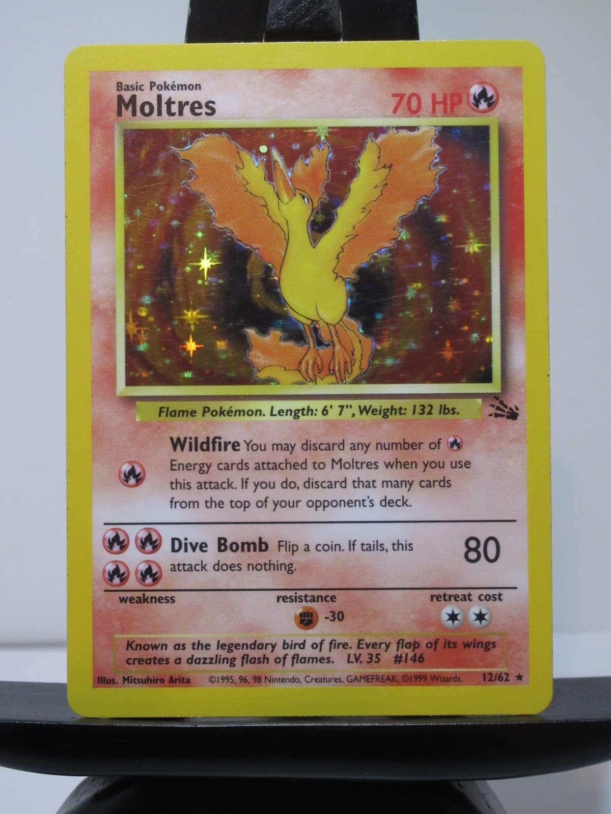 Pokémon TCG Moltres Holo Fossil 12/62 MP