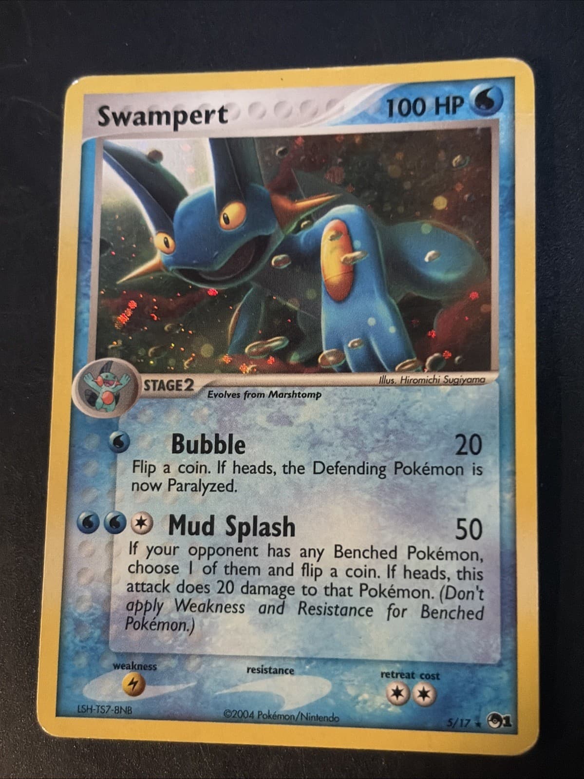 Swampert 5/17 Holo Rare 2004 POP Series 1 Pokemon Card TCG Played