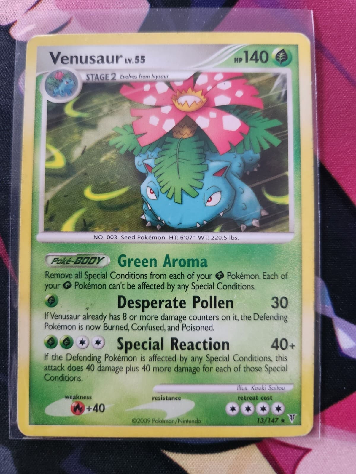Venusaur 13/147 NM Non Holo Rare Supreme Victors Pokémon Card. w/ Ivysaur& bulba