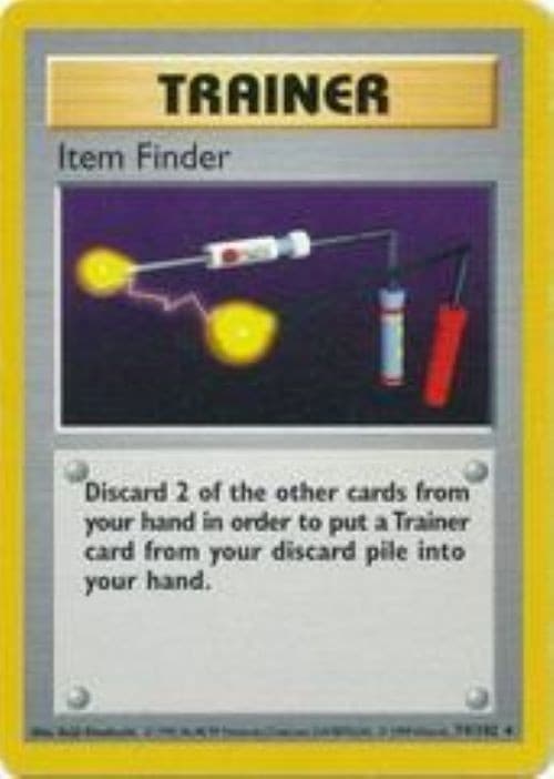 Pokemon Item Finder Wizards 1999 Base Set Shadowless Item Finder 74/102 LP