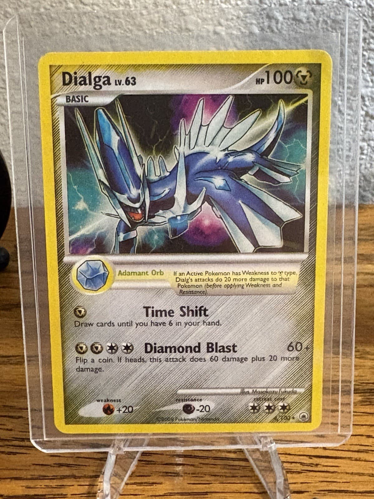 Dialga Lv. 63 4/100 2008 Pokemon Diamond & Pearl Majestic Dawn TCG Vintage