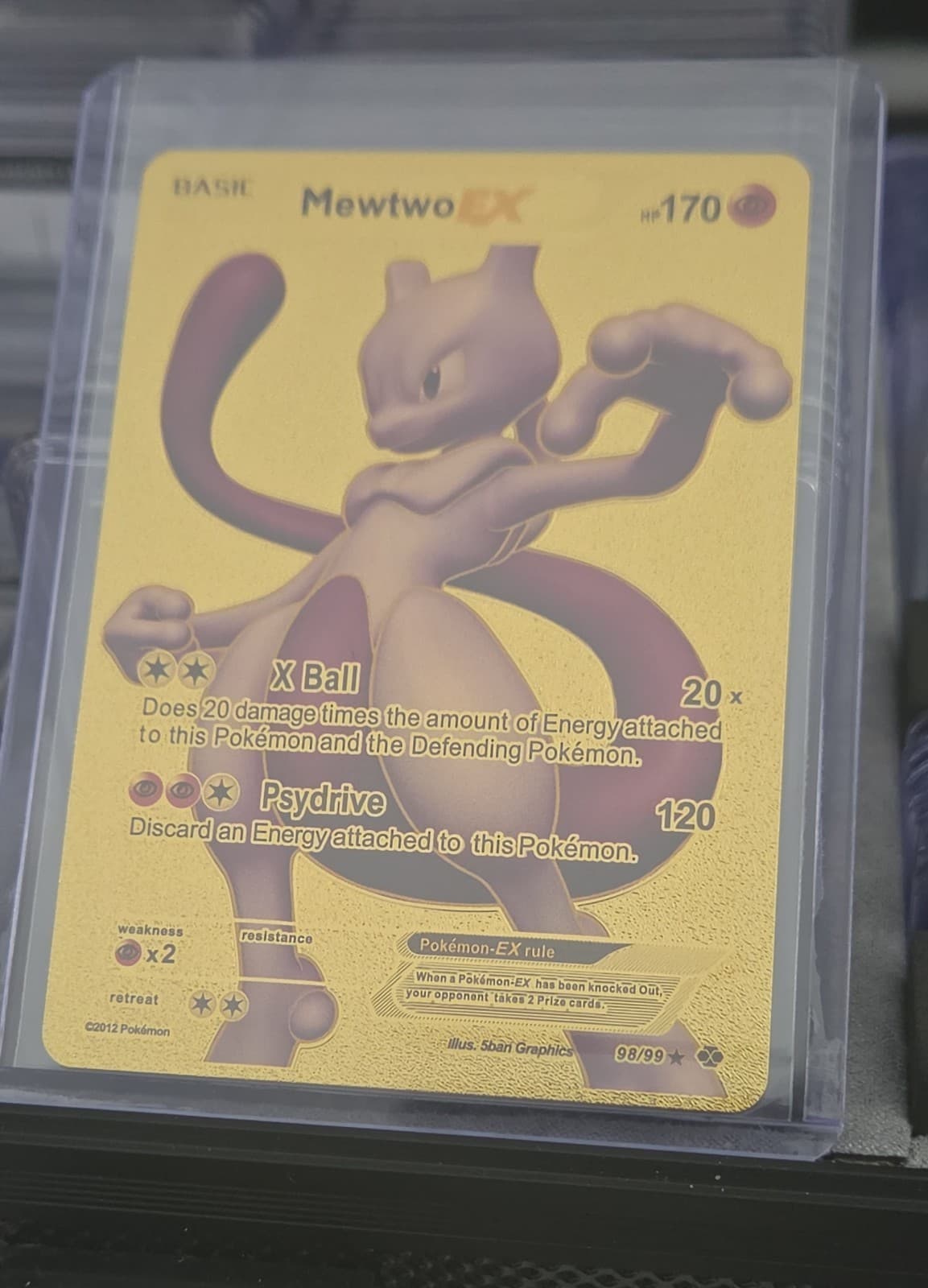 Mewtwo EX (98 Full Art) 98/99 Next Destinies Holo