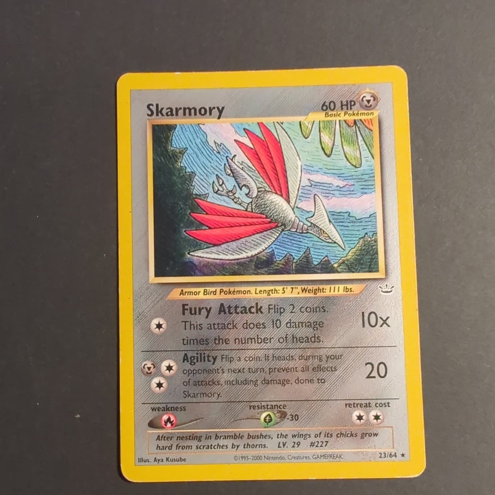 Skarmory 2001 Pokemon Neo Revelation Skarmory 23/64 English Unlimited