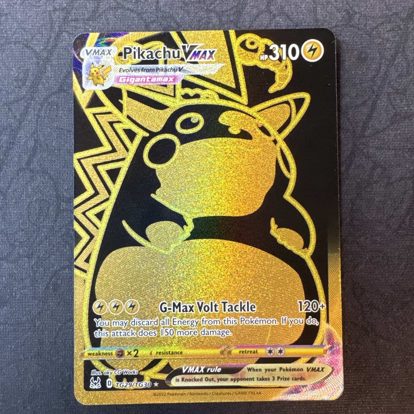Pikachu VMAX (Secret) TG29/TG30 Swsh11: Lost Origin Trainer Gallery Holo Pokemon