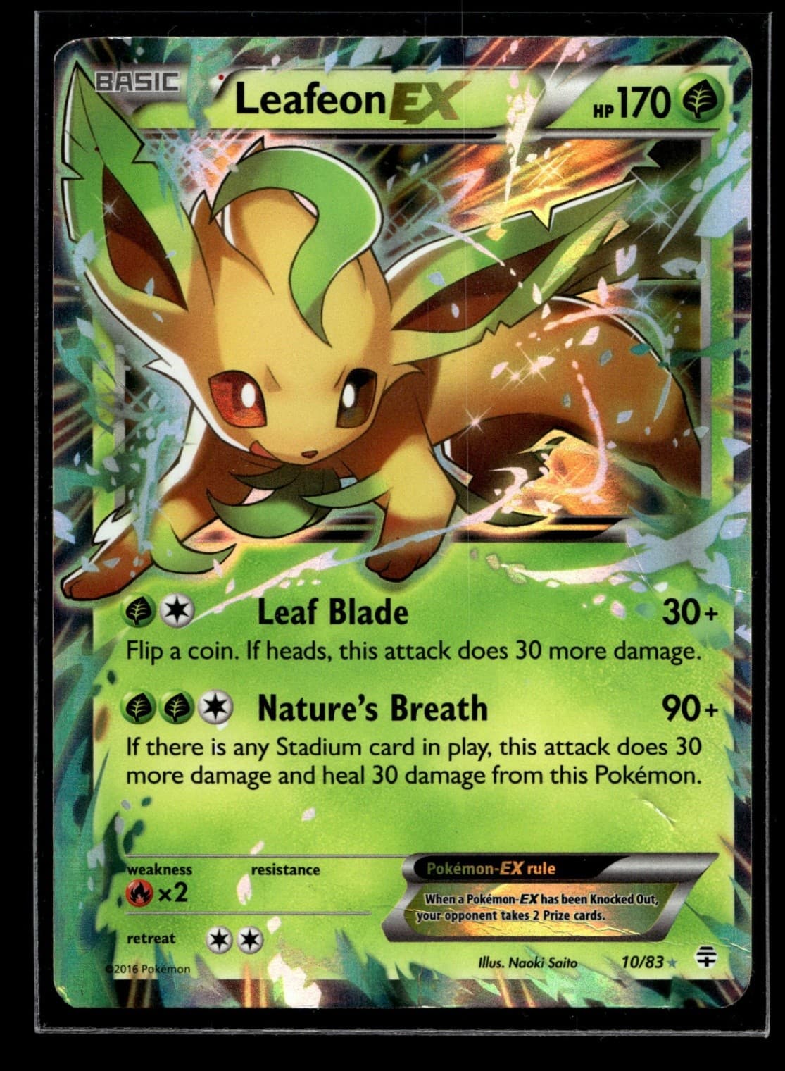 Leafeon EX Ultra Rare Generations 10/83 MP