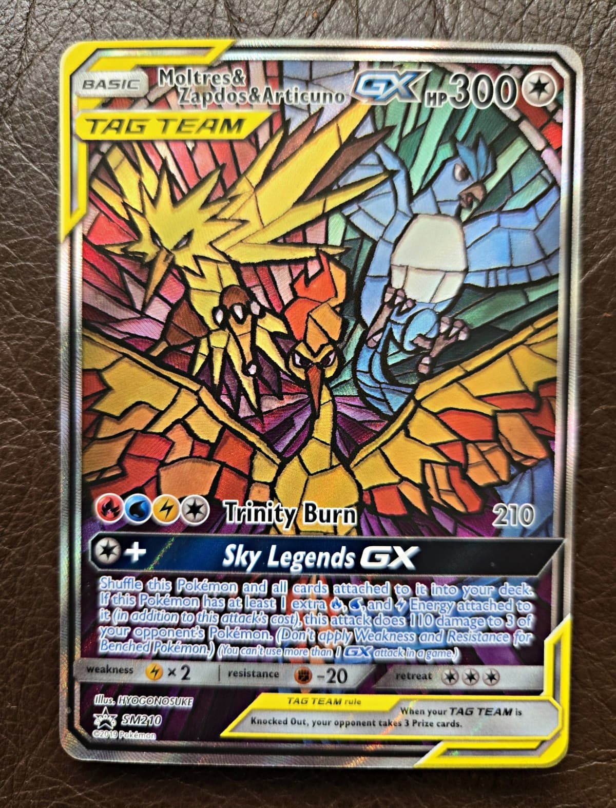 Pokemon Moltres & Zapdos & Articuno GX SM210 TAG TEAM Promo Holo