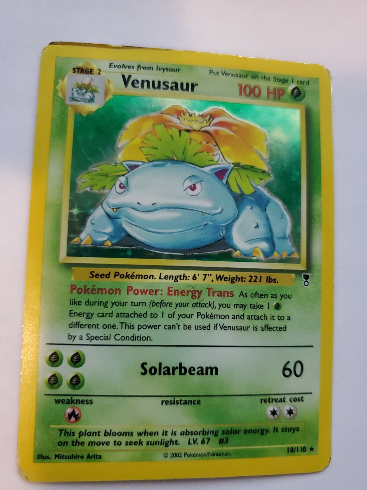 Venusaur Legendary Collection Holo Pokemon Card Base WOTC Played