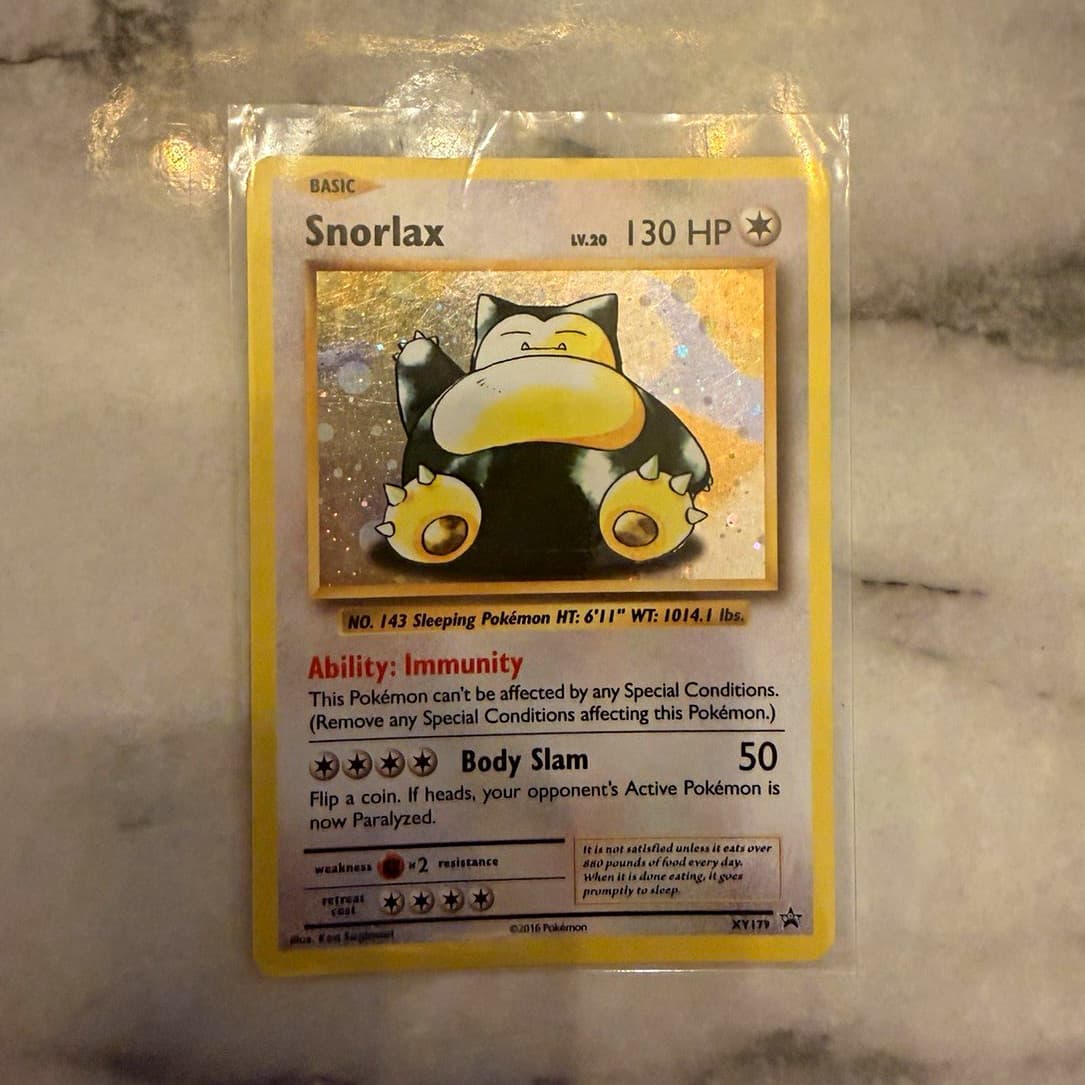 Pokemon TCG Snorlax Promo Holo XY XY179 130 HP Body Slam (50) Basic