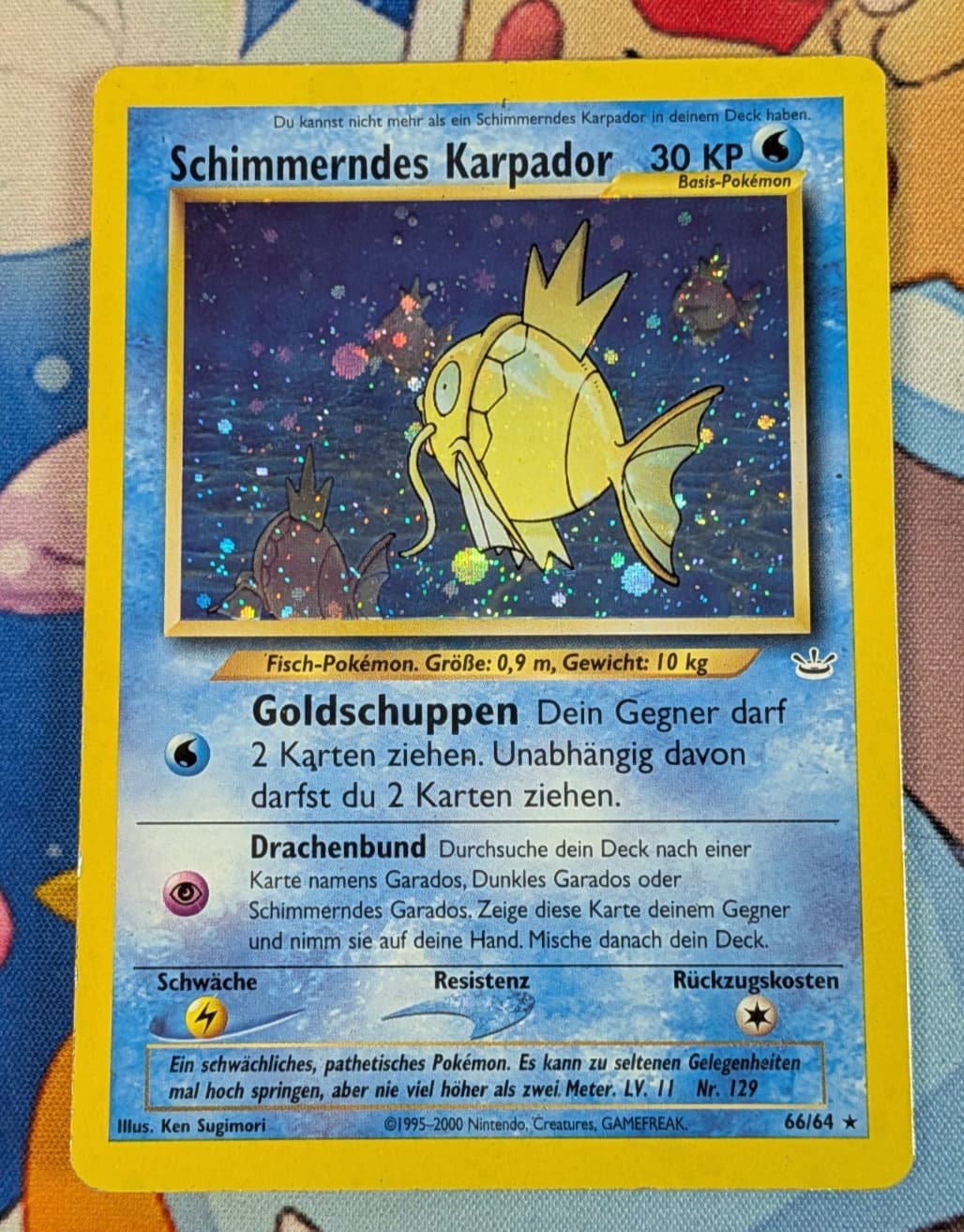 Pokémon TCG Shining Magikarp Neo Revelation Holo Card 66/64 GERMAN VERSION MP/HP