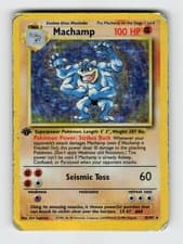 Machamp 8/102 1st Edition Holo Holo Rare Deck Exclusives Pokemon Heavily Played