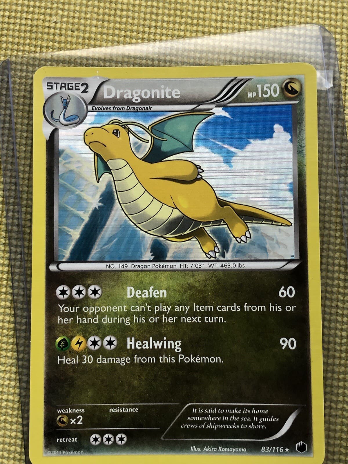Pokémon TCG Dragonite Plasma Freeze 83/116 Holo Rare