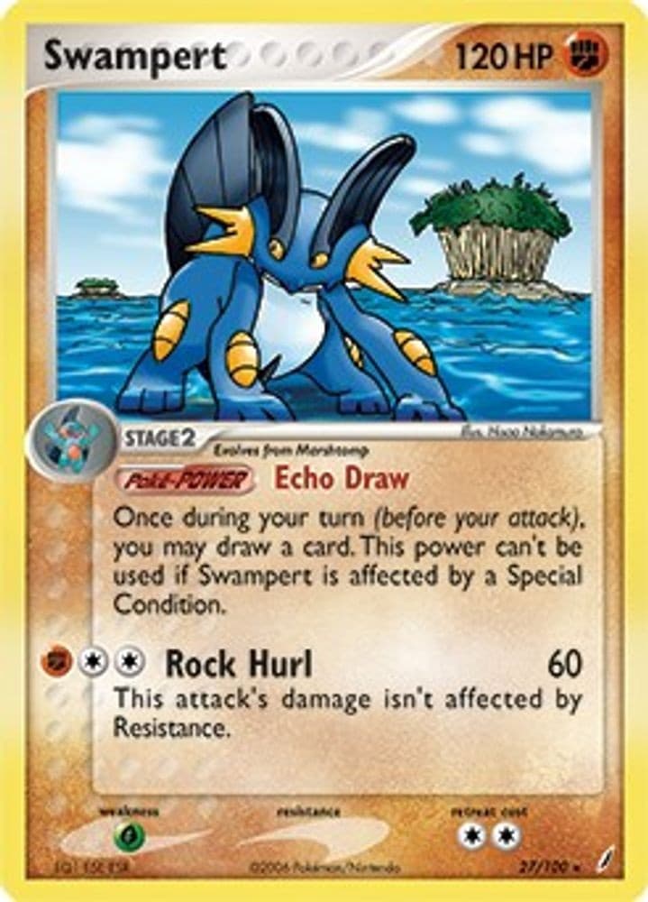 SWAMPERT (EX CRYSTAL GUARDIANS) 27/100 DECK EXCLUSIVES HOLO RARE
