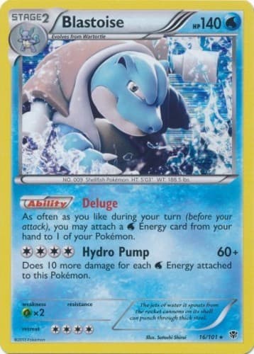 Blastoise - 16/101 - Holo Rare PL/MP, English Pokemon Plasma Blast