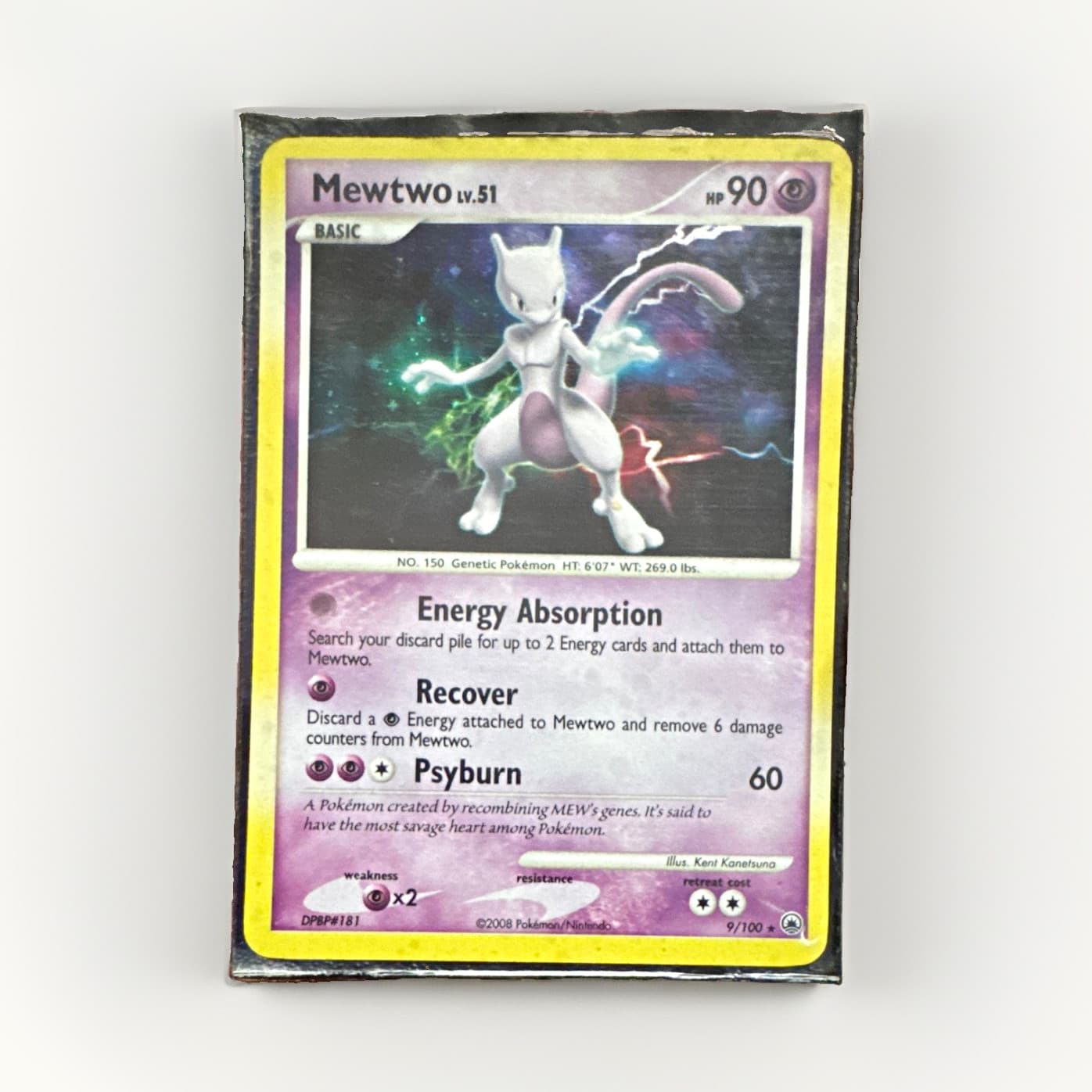 Pokemon TCG Mewtwo Reverse Holo Rare 9/100 Majestic Dawn 90 HP English Basic