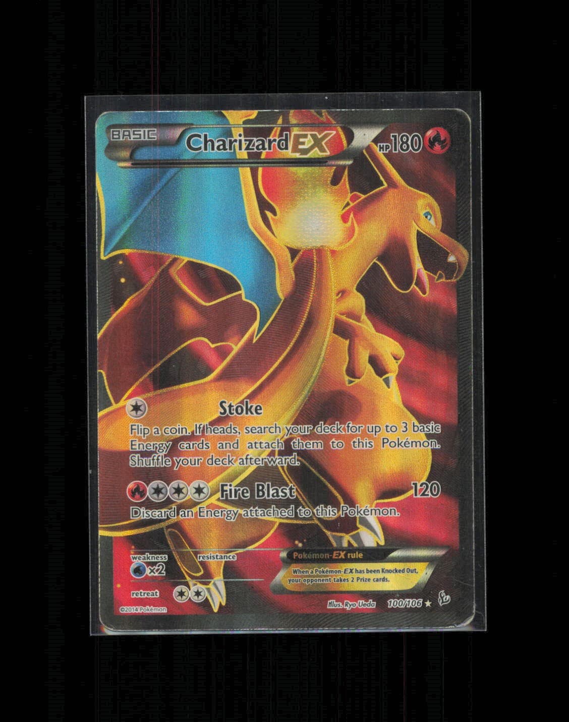 Charizard EX (100 Full Art) 100/106 Ultra Rare XY - Flashfire HP Holo Fire 2014
