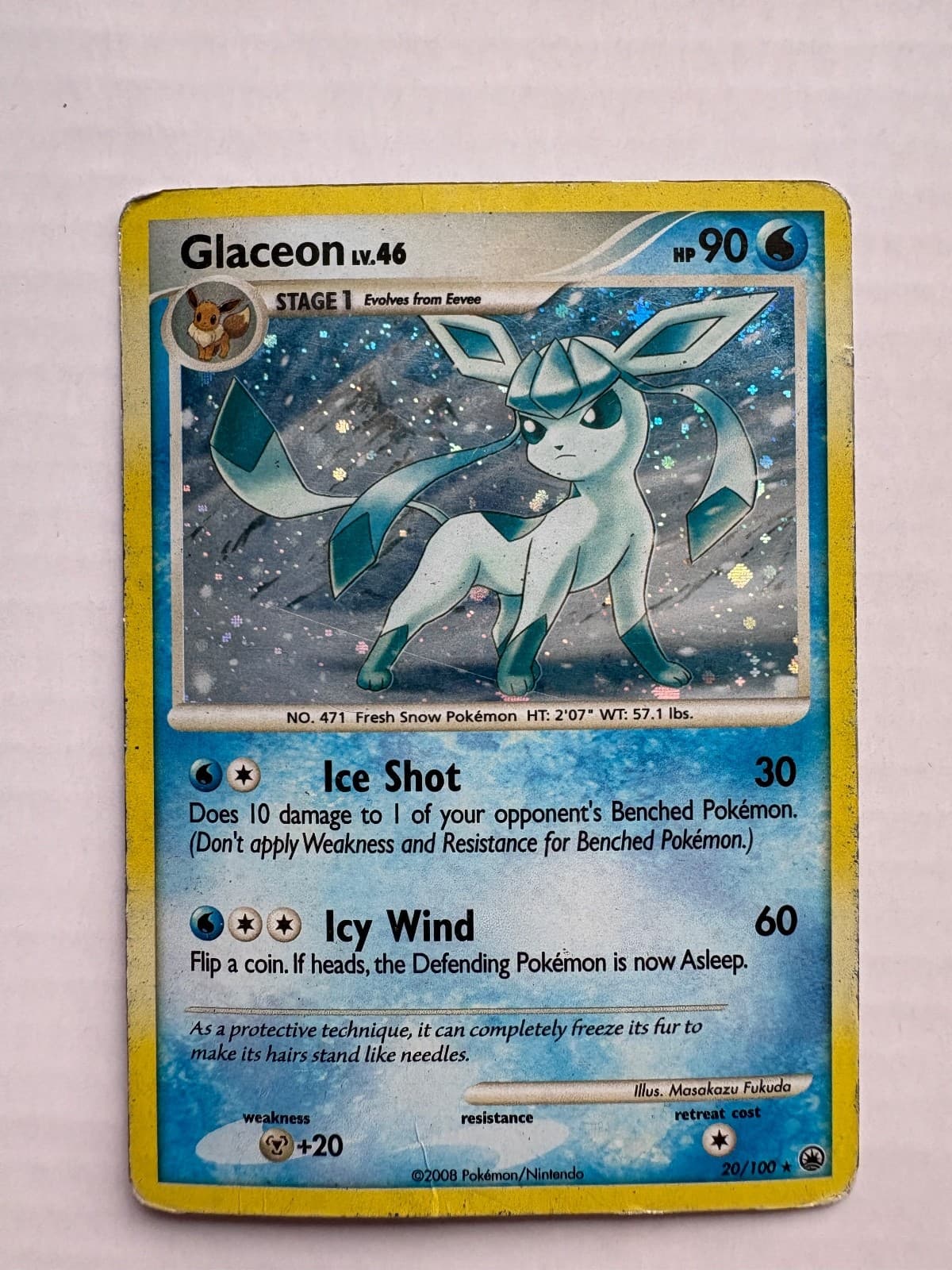 Glaceon DP Majestic Dawn 20/100 Deck Exclusives Holo