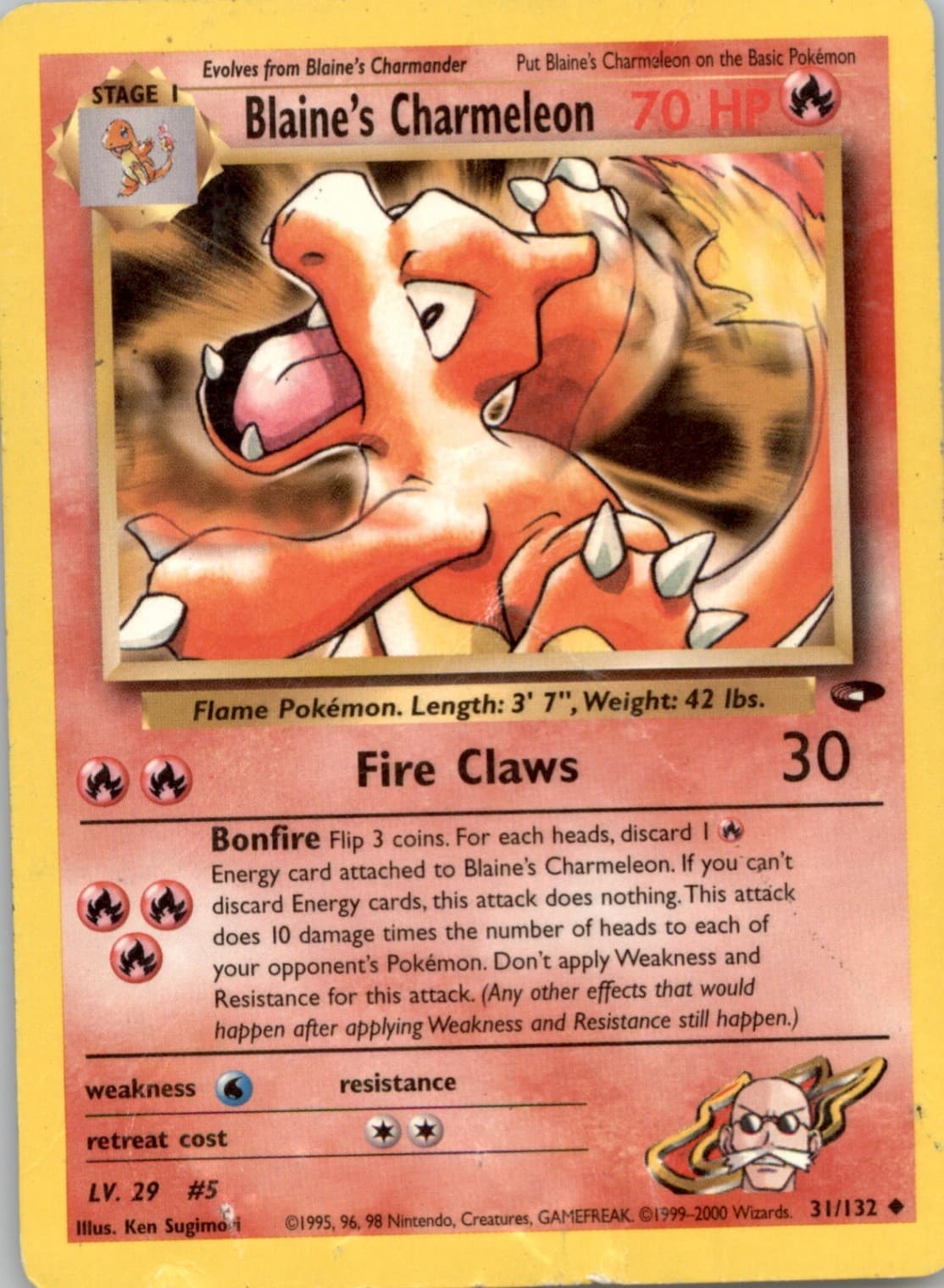 Gym Challenge - 031/132 - Blaine's Charmeleon - Uncommon - HP