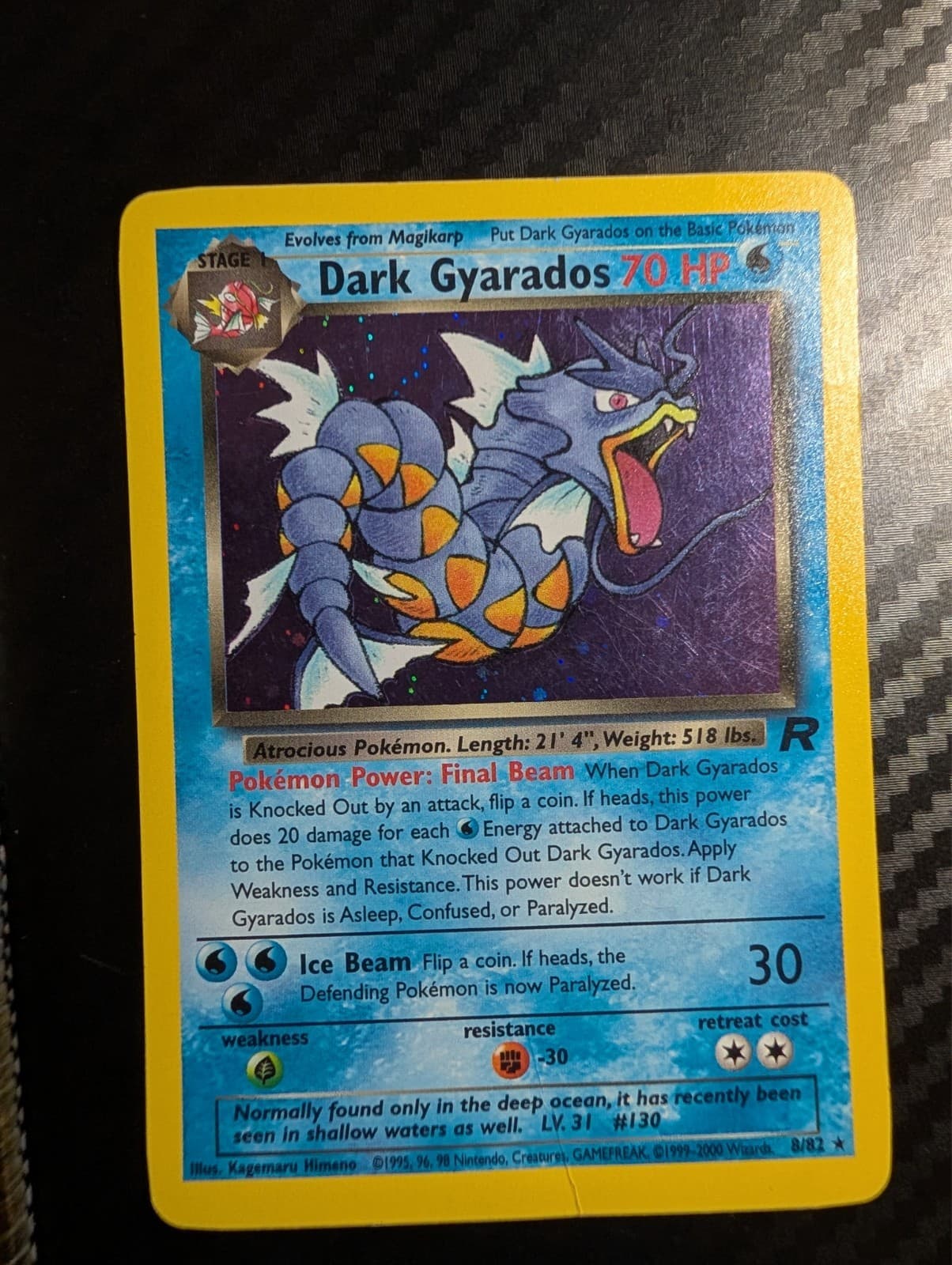 Dark Gyarados 8/82 Team Rocket Holo MP