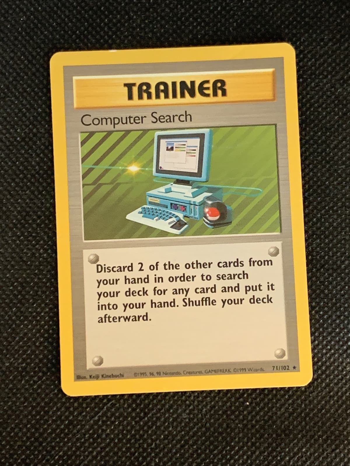 Pokémon TCG Computer Search Base Set 71/102 Regular Shadowless Rare