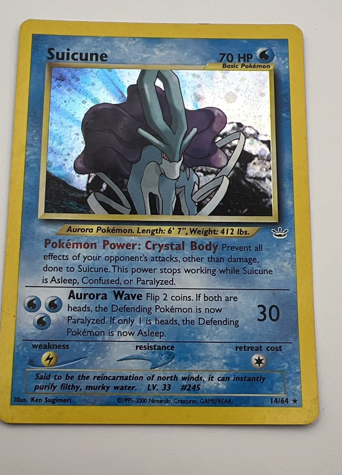 Pokemon Suicune 14/64 Neo Revelation Holo