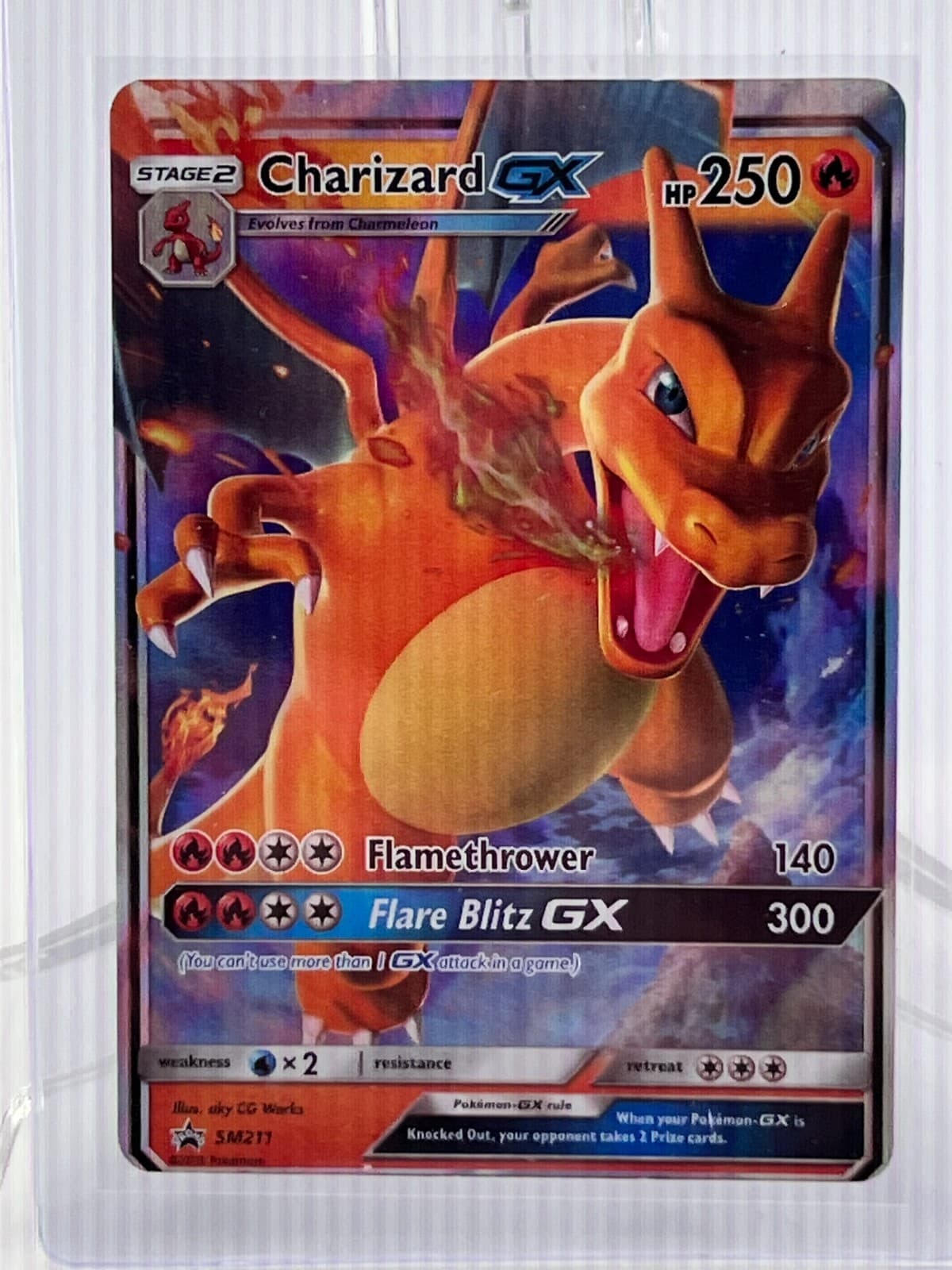 Pokemon TCG Charizard GX SM211 Black Star Promo Holo Sun & Moon Team Up NM