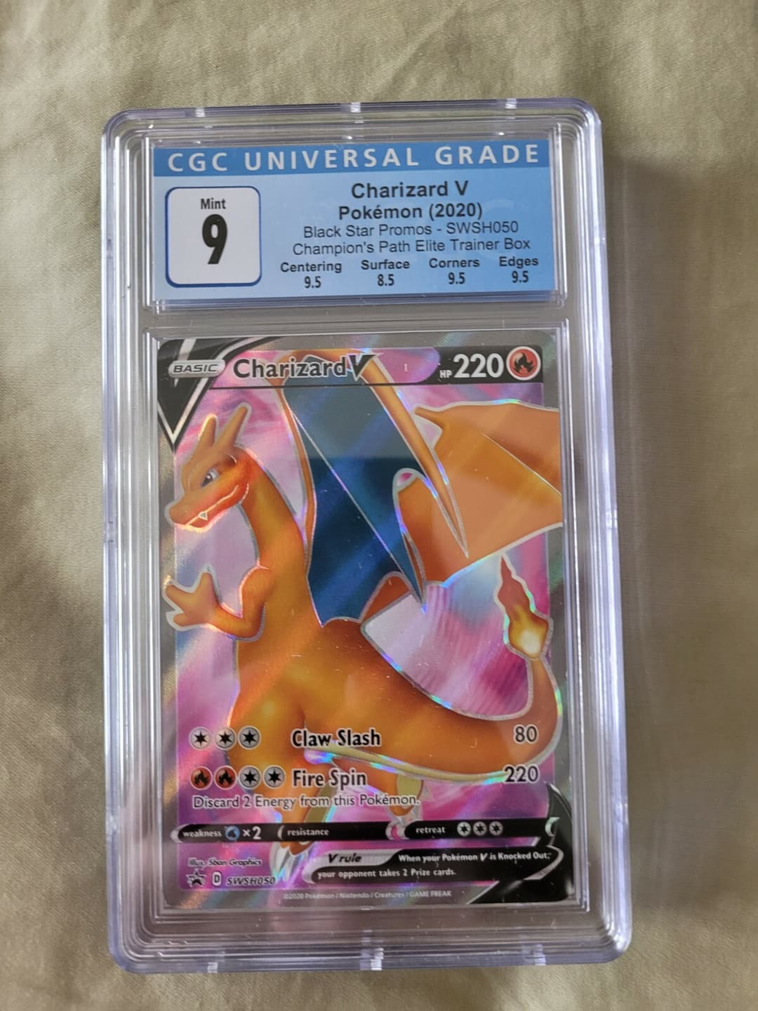 Pokemon 2020 Champion's Path Elite Trainer Box Charizard v CGC Mint 9
