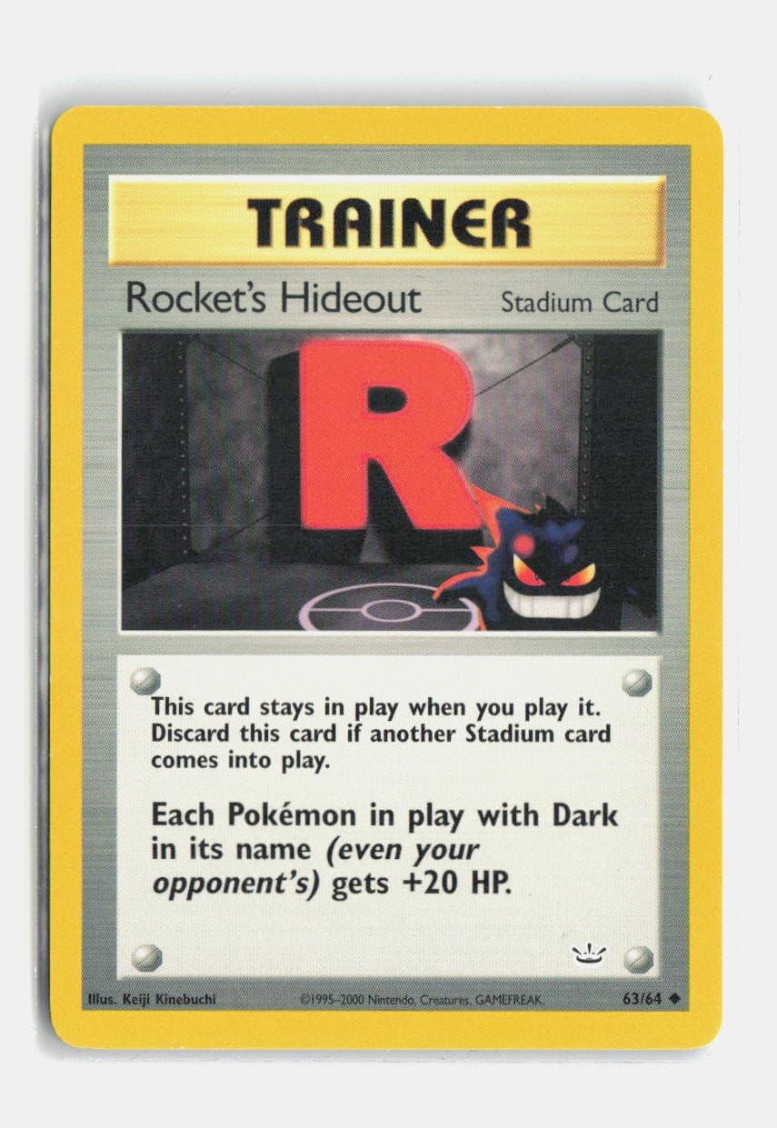 Rocket's Hideout 63/64 Unlimited Neo Revelation Pokemon LP