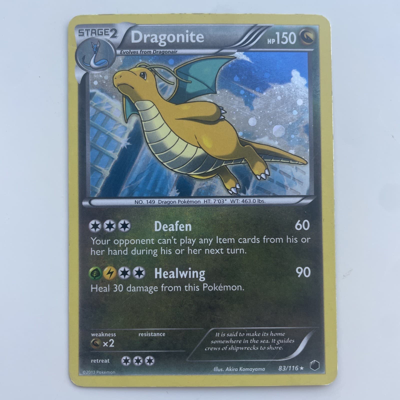 Dragonite Black+White plasma Freeze holo 83/116