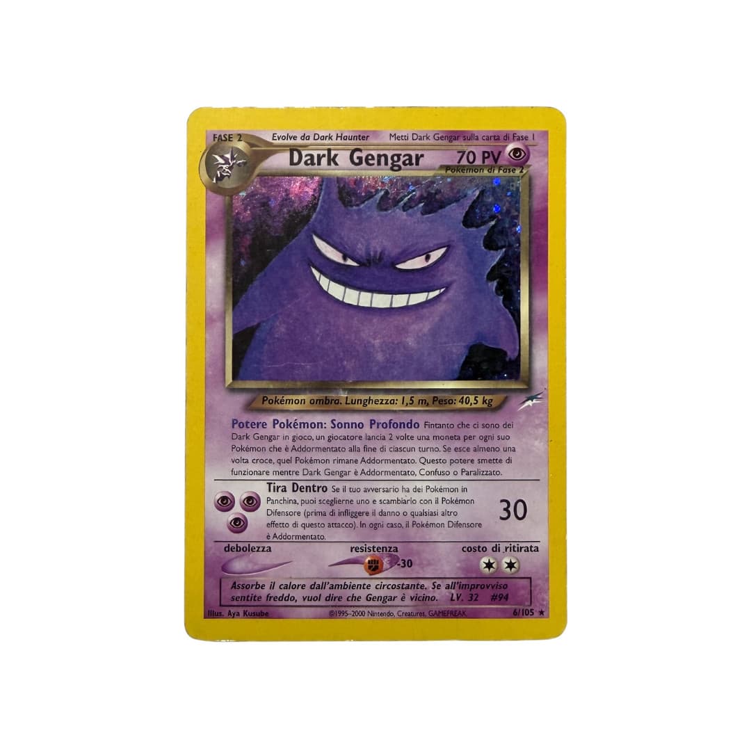 Pokemon Dark Gengar Holo #6/105 Neo Destiny Italian Good