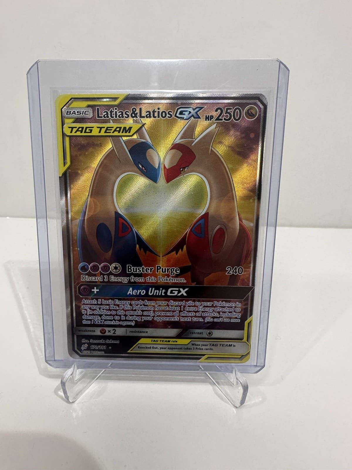 Latias & Latios GX Tag Team Alternate Full Art Sun & Moon Team Up SM9