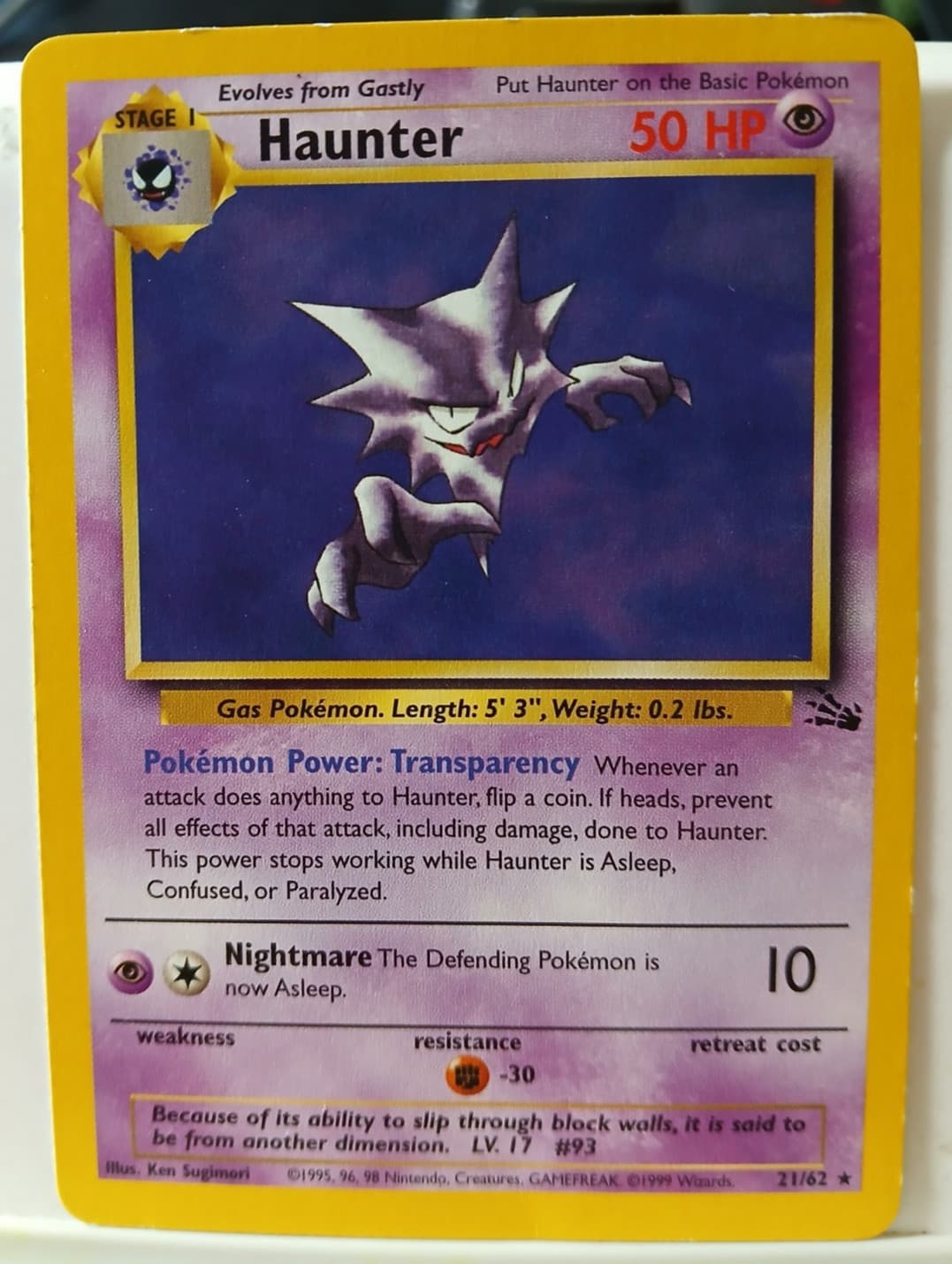 Haunter21/62 Fossil Regular
