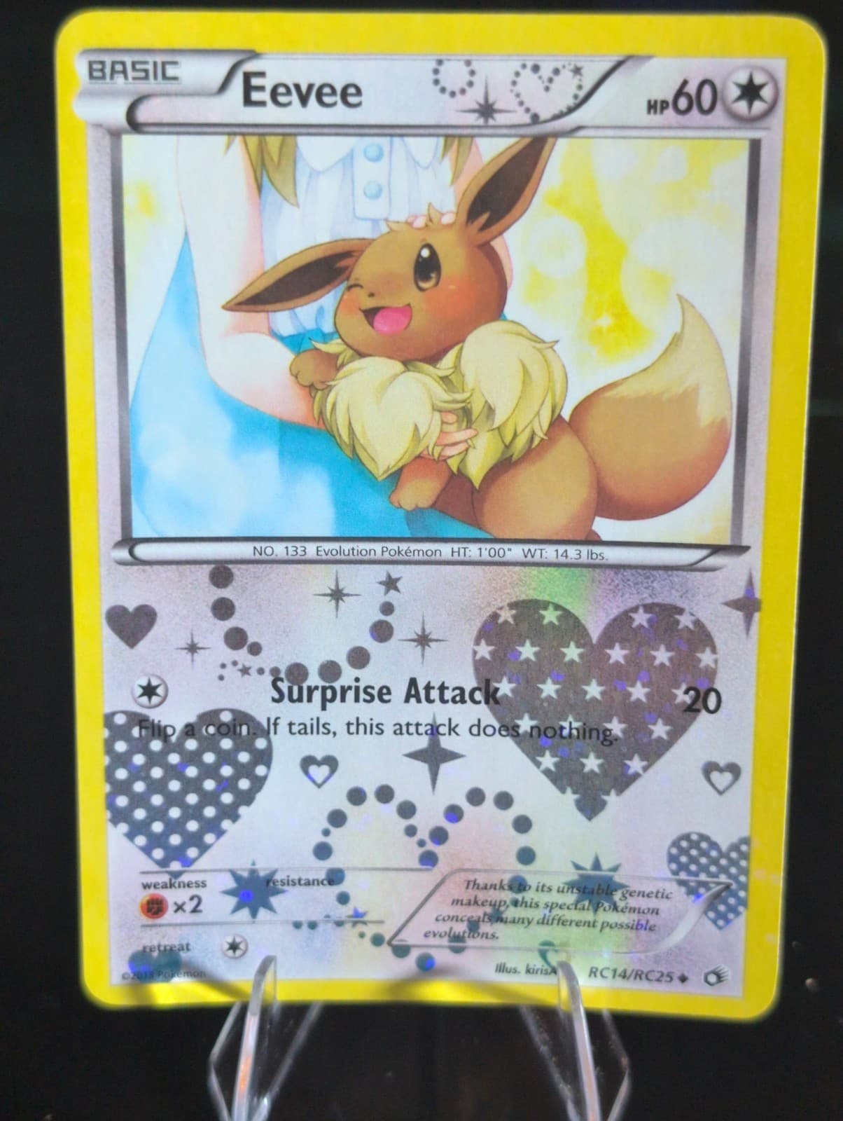 Pokemon TCG Eevee RC14/RC25 Legendary Treasures Radiant Collection Holo