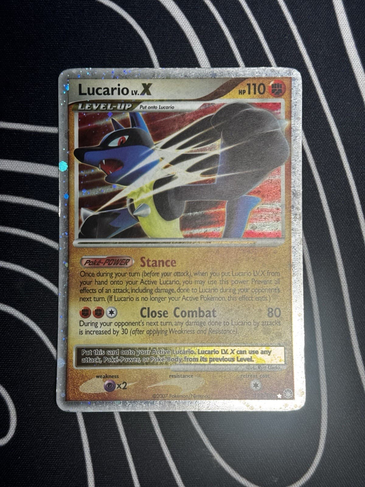 Pokémon TCG Lucario LV.X Holofoil Card Mysterious Treasures 122/123 MP
